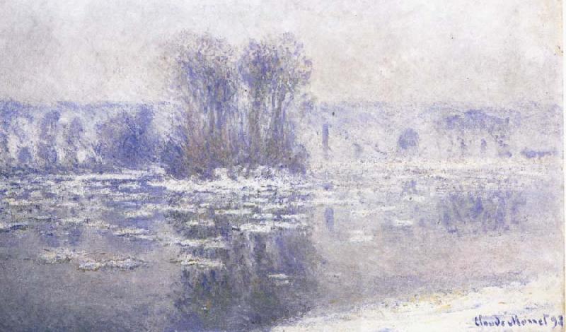 Claude Monet Floes at Bennecourt China oil painting art